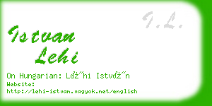 istvan lehi business card